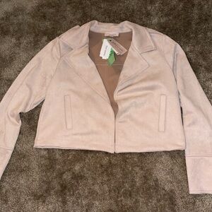 Philosophy Blush Pink Flux Suede Jacket